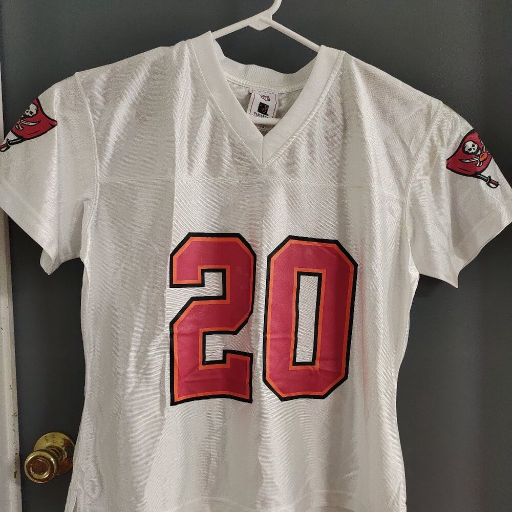 Tampa Bay Buccaneers Women's Large Jersey White #20 Ronde Barber Replica NWT